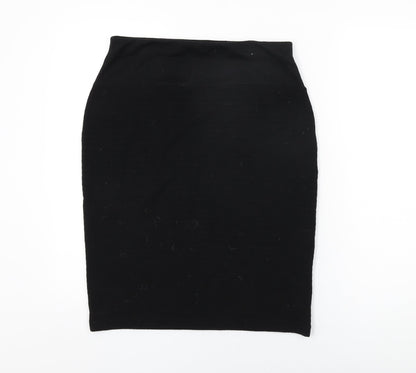 Marks and Spencer Womens Black Acrylic Straight & Pencil Skirt Size 12