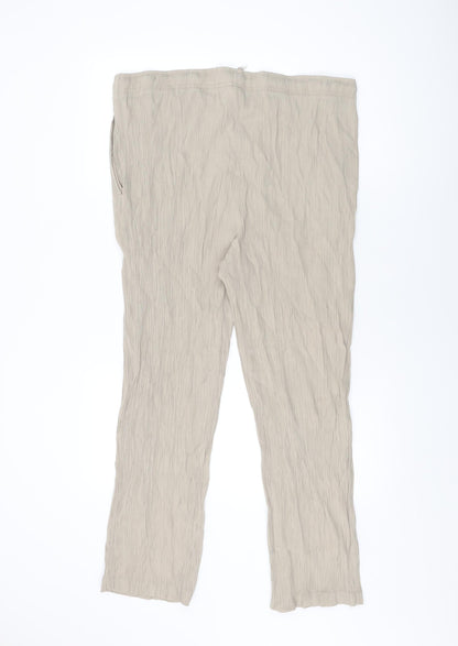 Womens UK Size 22 Damart Regular Fit  Beige Trousers