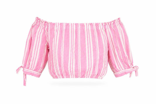 Womens UK Size 12 New Look Pink Cropped T-Shirt