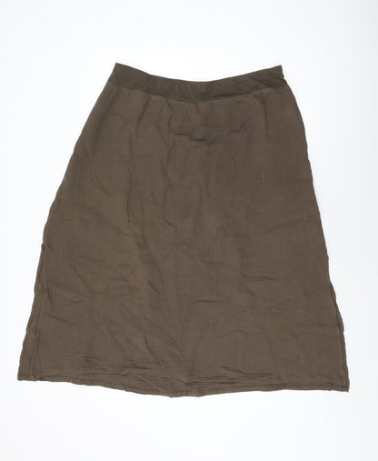 Purejill Womens Brown Polyester Swing Skirt Size M