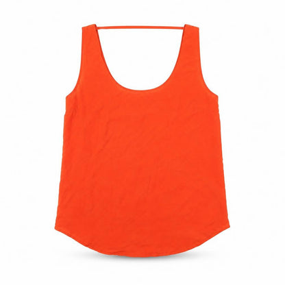 Oasis Womens Red Polyester Basic T-Shirt Size 10 Scoop Neck