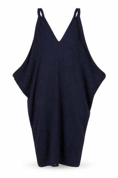 Roman Womens Blue Viscose Shift Size 10 V-Neck Pullover