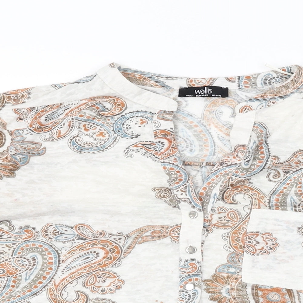 Womens UK Size M Wallis White Basic T-Shirt