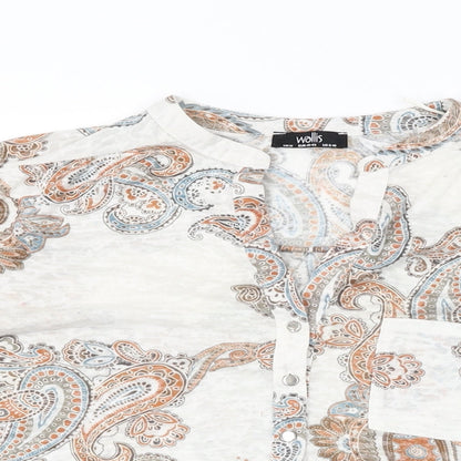 Womens UK Size M Wallis White Basic T-Shirt