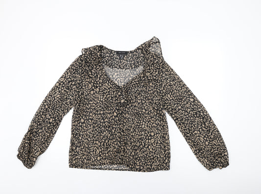 Womens UK Size 10 New Look Black Basic Blouse