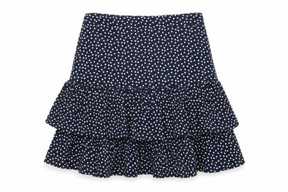 Marks & Spencer Womens Blue Polka Dot Viscose Mini Skirt Size 8 Zip
