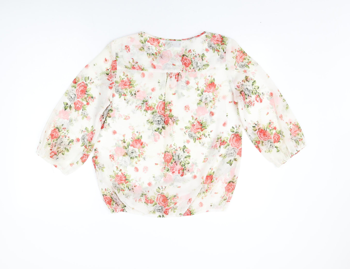 Womens UK Size S Wallis White Basic Blouse