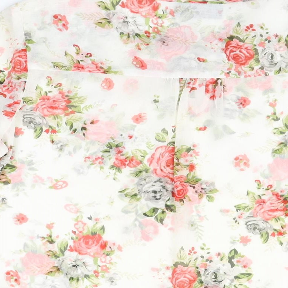 Womens UK Size S Wallis White Basic Blouse
