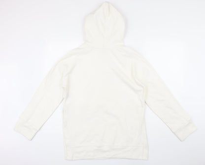 FW Bridge Womens Ivory Cotton Pullover Hoodie Size 6 - Side Vents