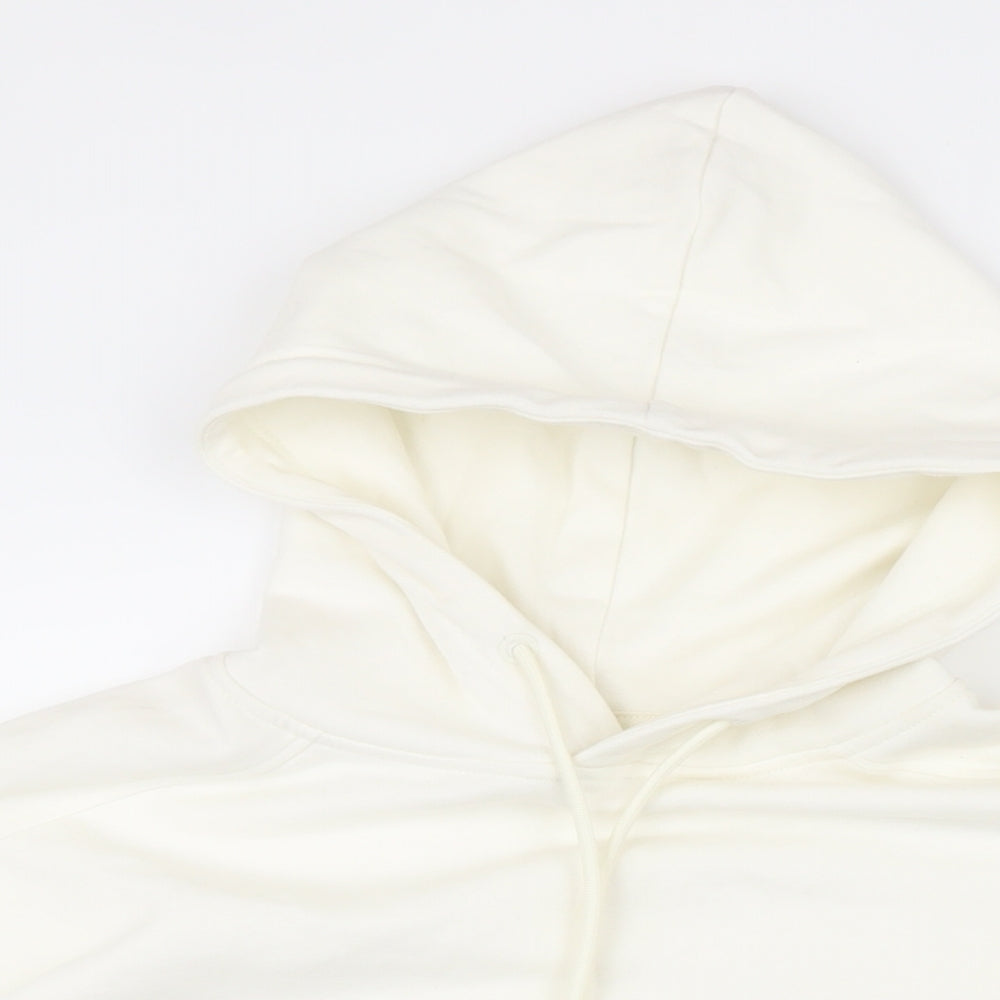 FW Bridge Womens Ivory Cotton Pullover Hoodie Size 6 - Side Vents