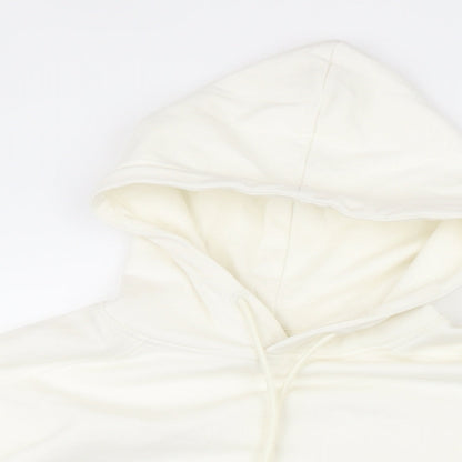 FW Bridge Womens Ivory Cotton Pullover Hoodie Size 6 - Side Vents