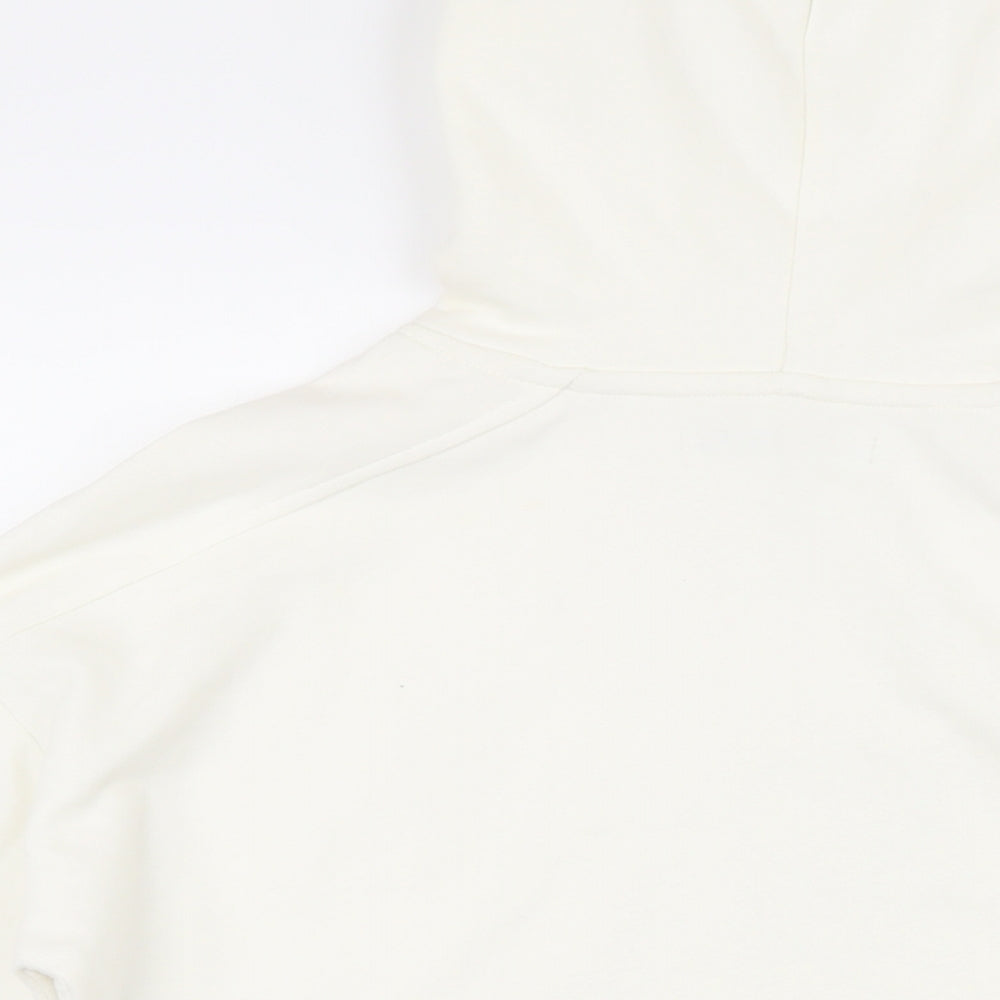 FW Bridge Womens Ivory Cotton Pullover Hoodie Size 6 - Side Vents