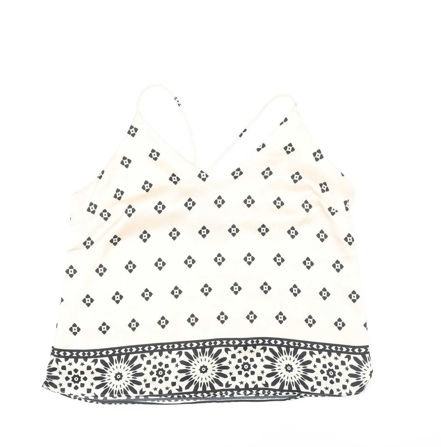 Womens UK Size M H&M Ivory Camisole Button-Up