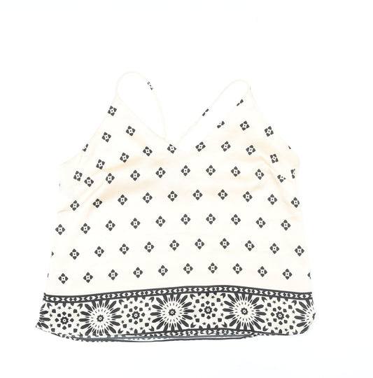 Womens UK Size M H&M Ivory Camisole Button-Up