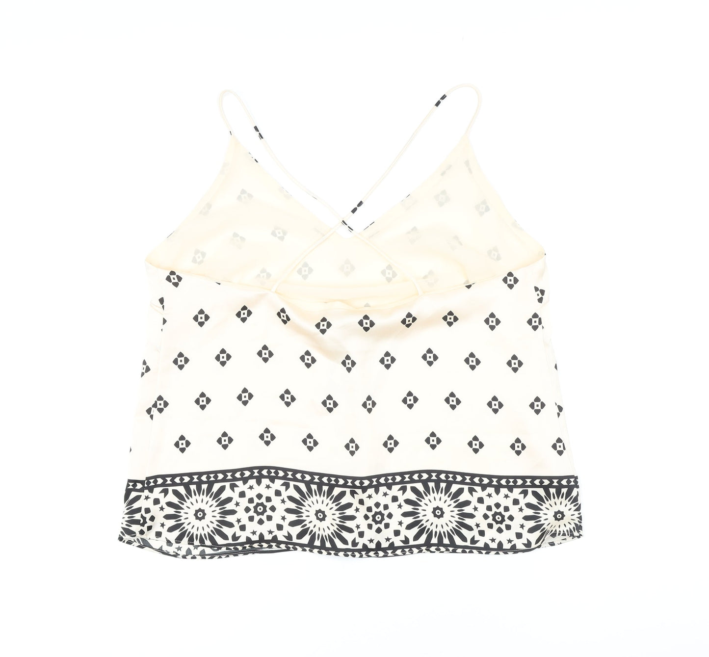 Womens UK Size M H&M Ivory Camisole Button-Up