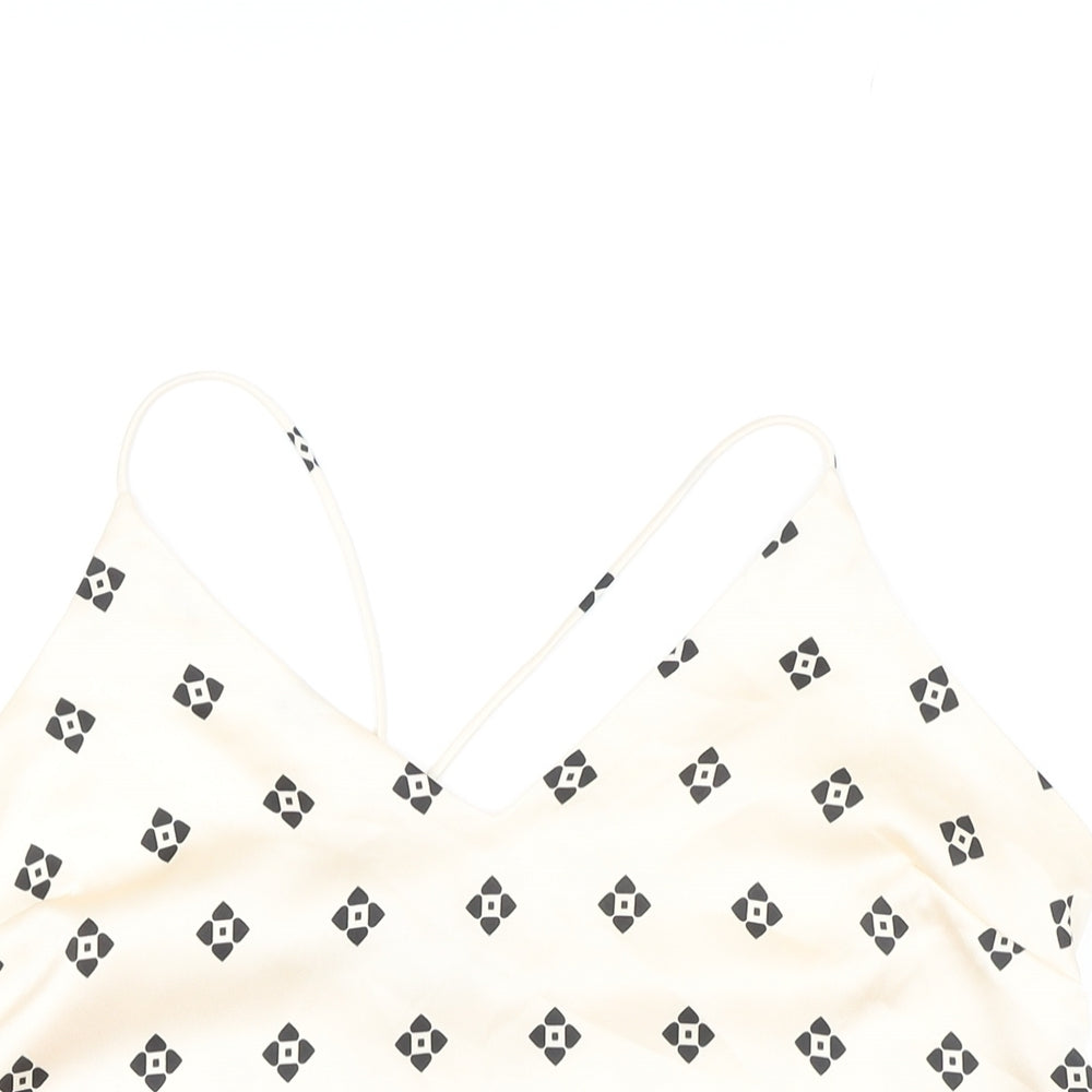 Womens UK Size M H&M Ivory Camisole Button-Up