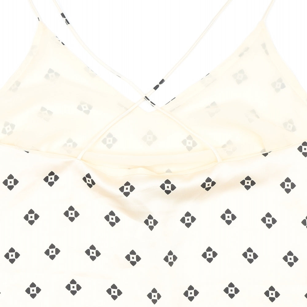 Womens UK Size M H&M Ivory Camisole Button-Up