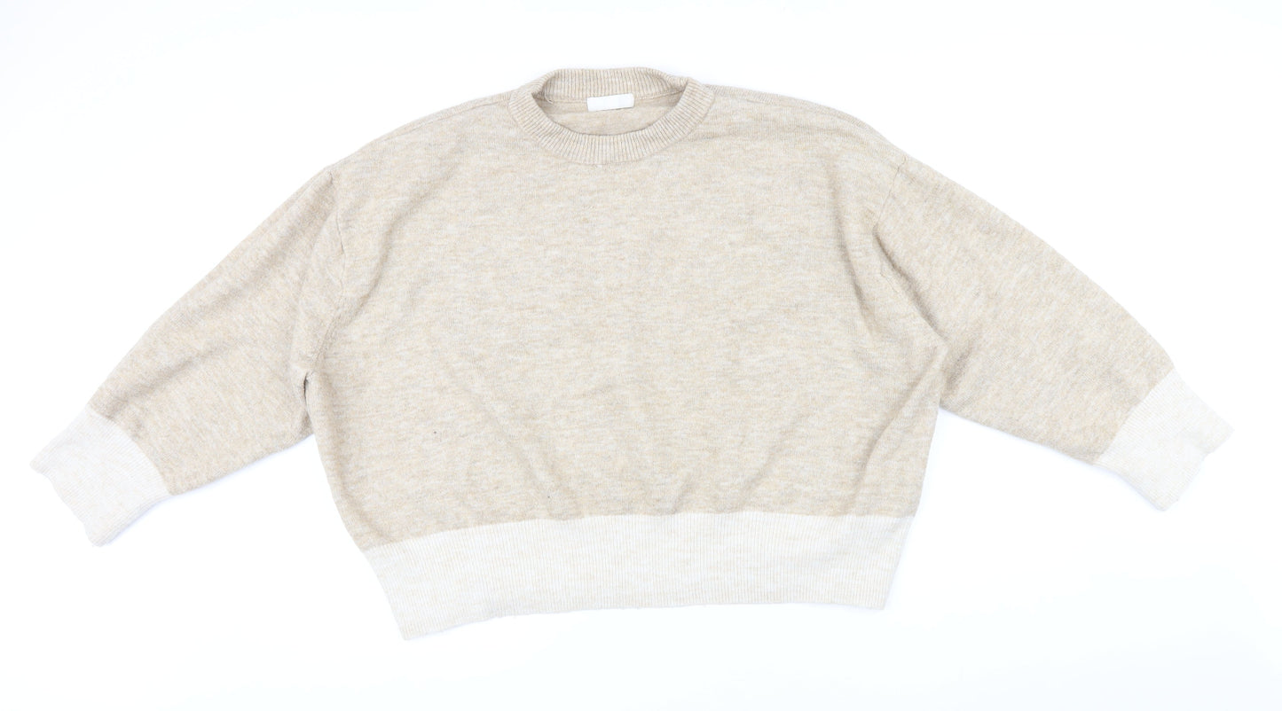 Womens UK Size XL H&M Beige Pullover Jumper