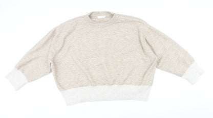 Womens UK Size XL H&M Beige Pullover Jumper