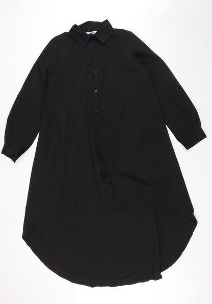 Womens UK Size One Size Nasty Gal Black Basic Button-Up