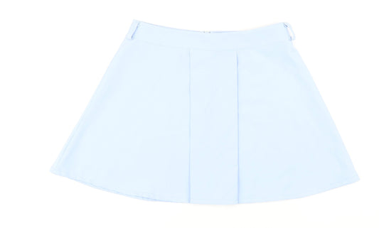 Misspap Womens Blue Polyester A-Line Skirt Size 12 Zip