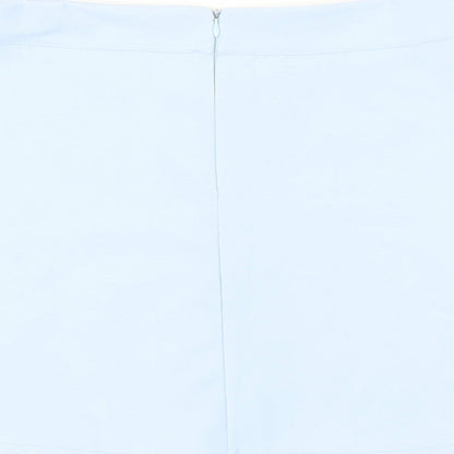 Misspap Womens Blue Polyester A-Line Skirt Size 12 Zip