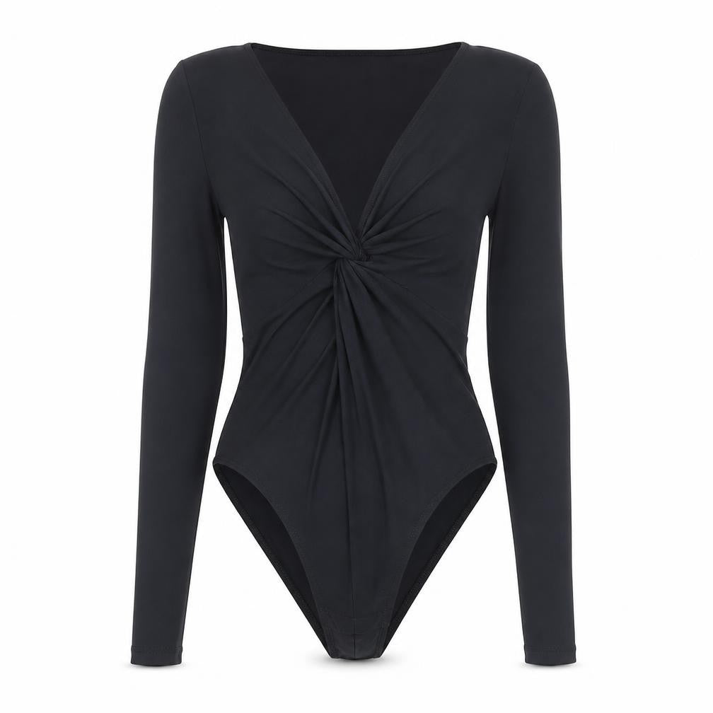 Womens UK Size 8 Topshop One-Piece Black Bodysuit