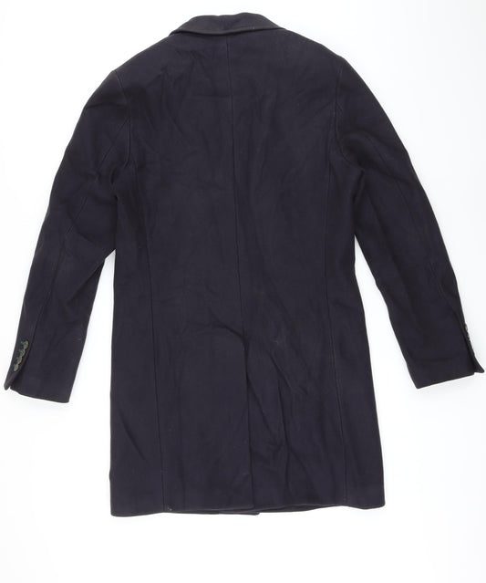 Mens UK Size M EL GANSO Blue Overcoat