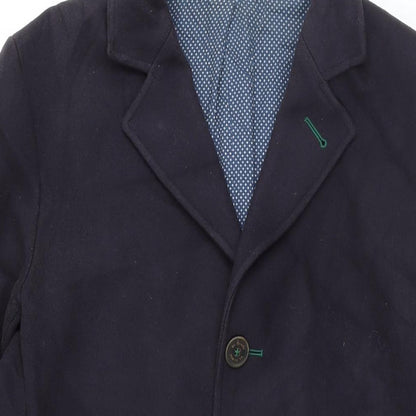 Mens UK Size M EL GANSO Blue Overcoat