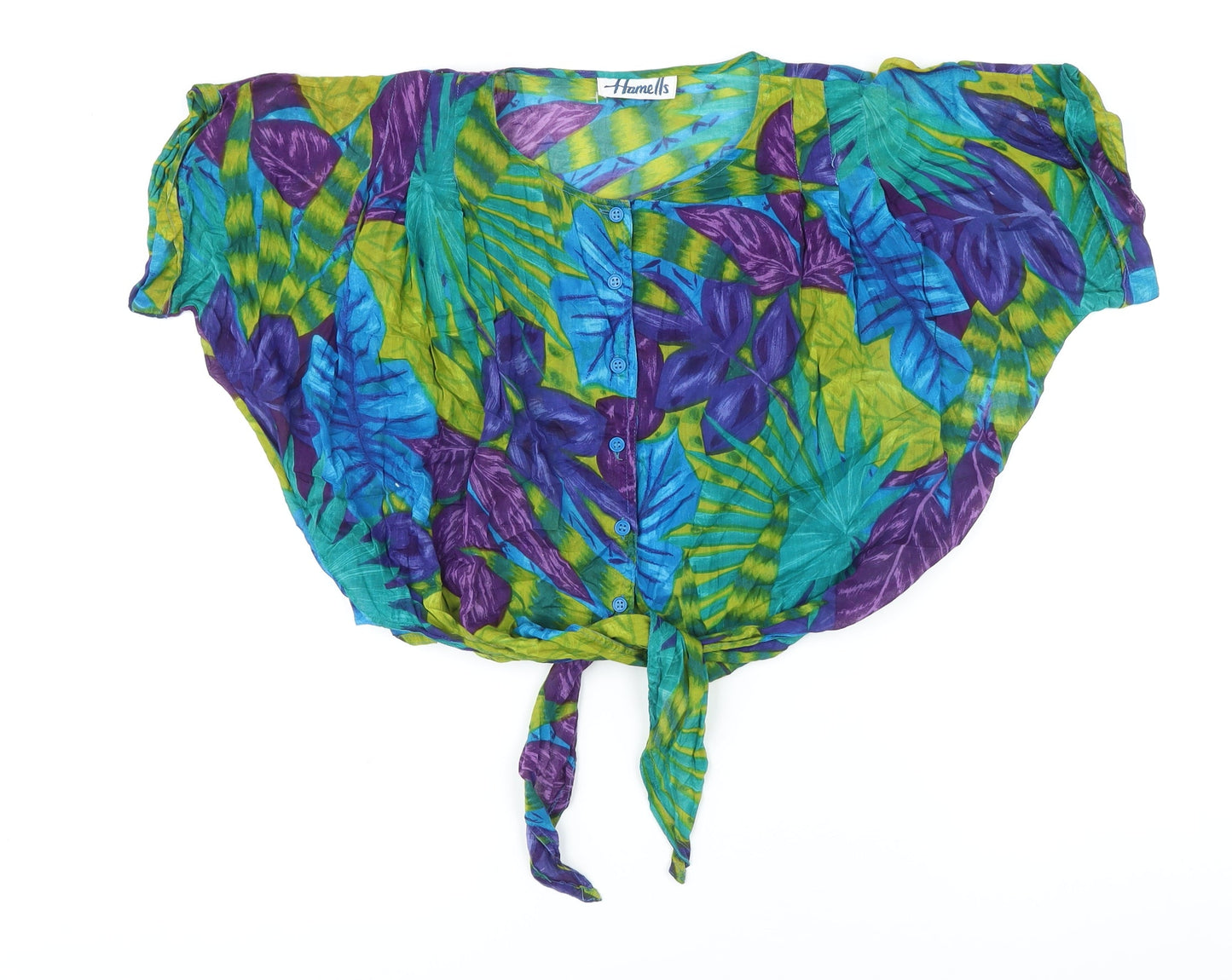 Womens UK Size 10 Hamells Multicoloured Basic Button-Up