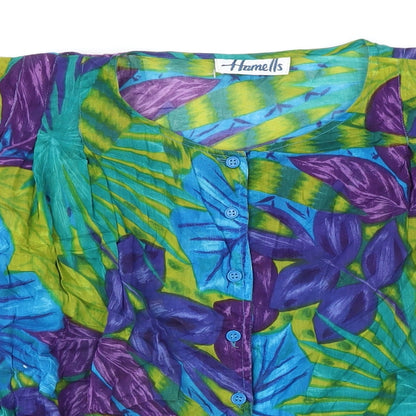 Womens UK Size 10 Hamells Multicoloured Basic Button-Up