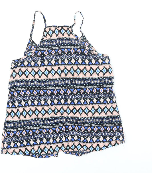 Divided by H&M Womens Multicoloured Viscose Basic Button-Up Size 6 Halter