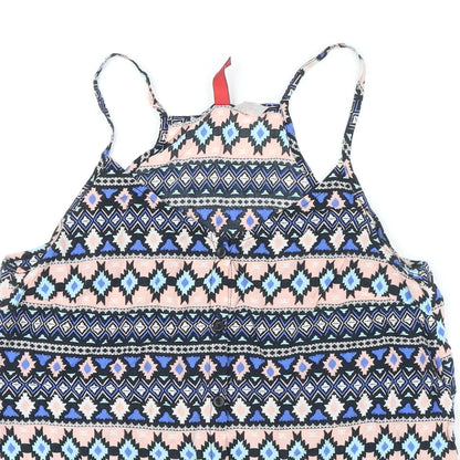 Divided by H&M Womens Multicoloured Viscose Basic Button-Up Size 6 Halter