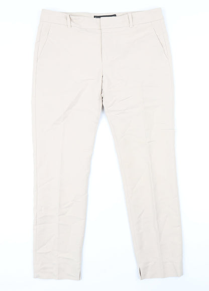 Womens UK Size M Zara Regular Fit  Beige Trousers