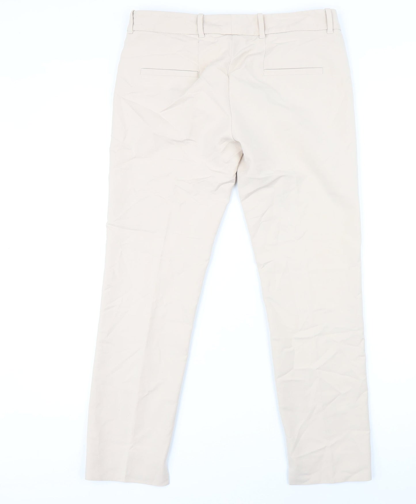 Womens UK Size M Zara Regular Fit  Beige Trousers