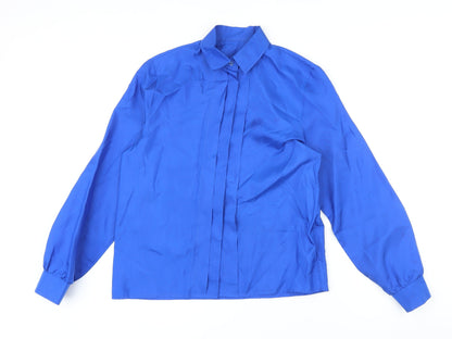 Womens UK Size 12 St Michael Blue Basic Button-Up