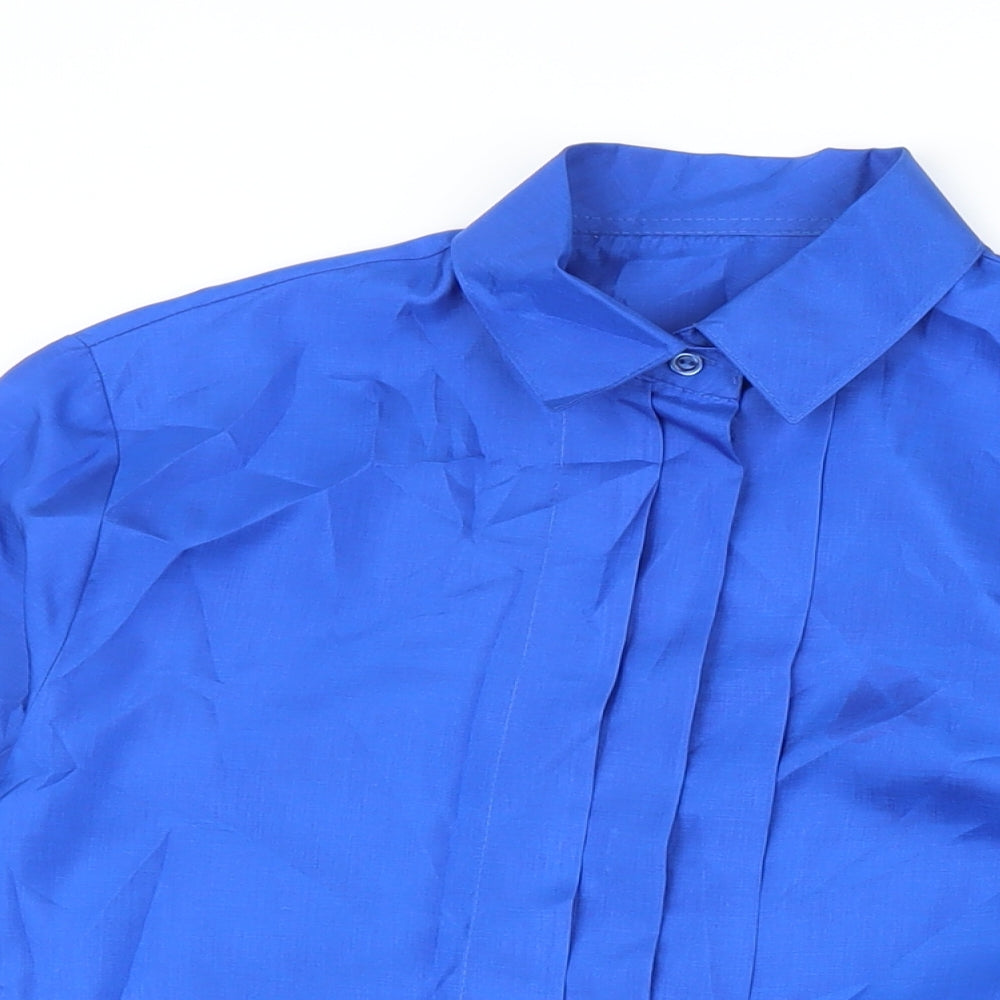 Womens UK Size 12 St Michael Blue Basic Button-Up