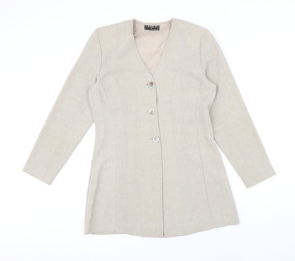 Legacy Womens Beige Jacket Size 10 Button