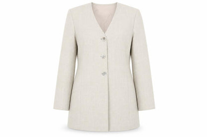 Legacy Womens Beige Jacket Size 10 Button