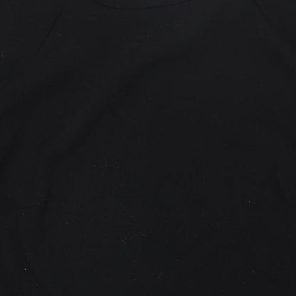 Marks and Spencer Womens Black Polyester Pencil Dress Size 24 Boat Neck Zip