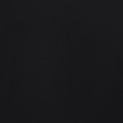 Marks and Spencer Womens Black Polyester Pencil Dress Size 24 Boat Neck Zip