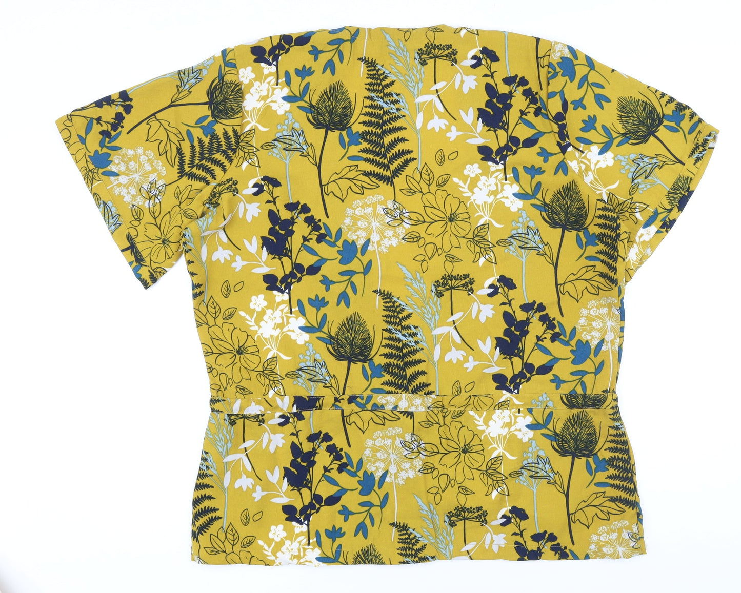 Womens UK Size 16 Lily & Me Yellow Basic Button-Up