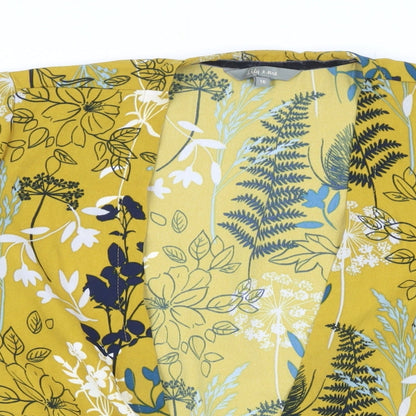 Womens UK Size 16 Lily & Me Yellow Basic Button-Up