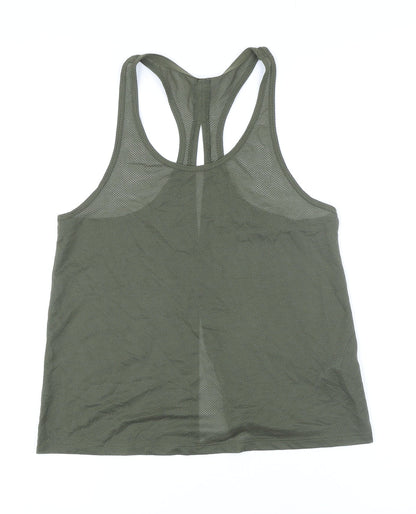 Marks and Spencer Womens Green Polyester Camisole Casual Size 6 Scoop Neck - Racer Back