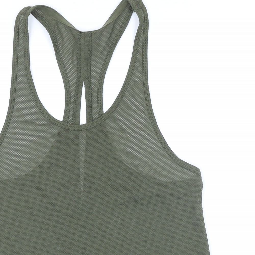 Marks and Spencer Womens Green Polyester Camisole Casual Size 6 Scoop Neck - Racer Back