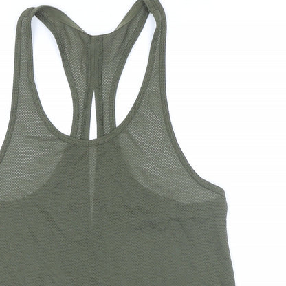 Marks and Spencer Womens Green Polyester Camisole Casual Size 6 Scoop Neck - Racer Back