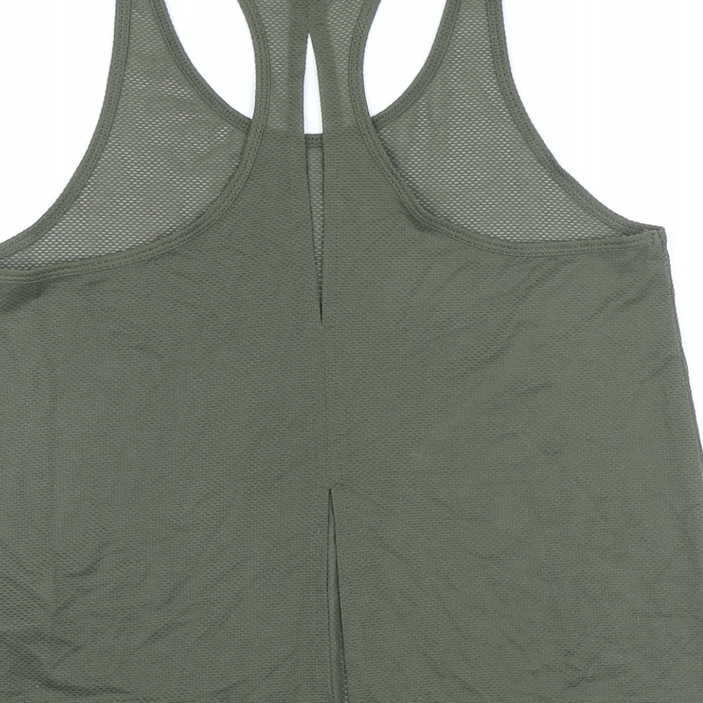 Marks and Spencer Womens Green Polyester Camisole Casual Size 6 Scoop Neck - Racer Back
