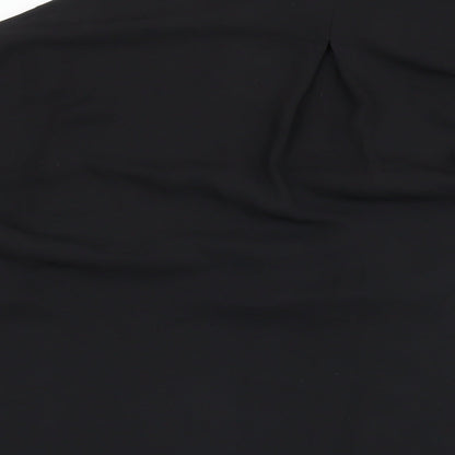 Womens UK Size M H&M Black Basic Button-Up
