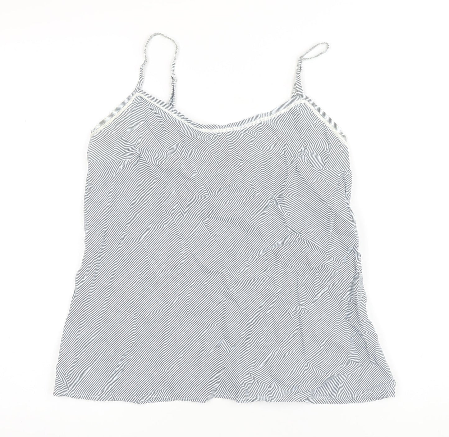 Womens UK Size M Mango Blue Camisole Button-Up