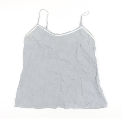 Womens UK Size M Mango Blue Camisole Button-Up